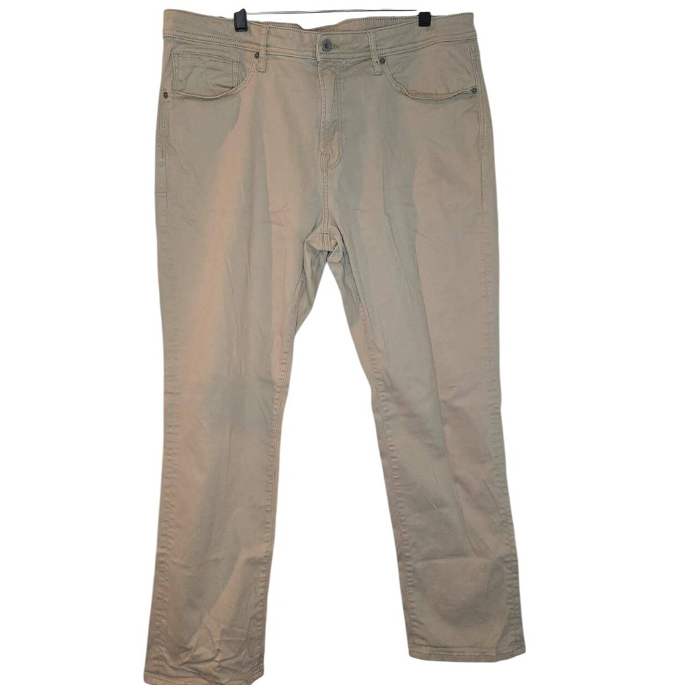 Rising Sun & Co Mens Suedeluxe Khaki Pants Tan 5-Pocket Chinos 40x32